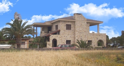 Completed steel frame house Cyprus