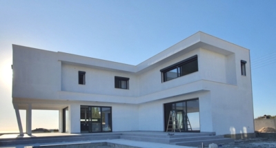 Completed steel frame house Cyprus