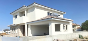 Completed steel frame house Cyprus